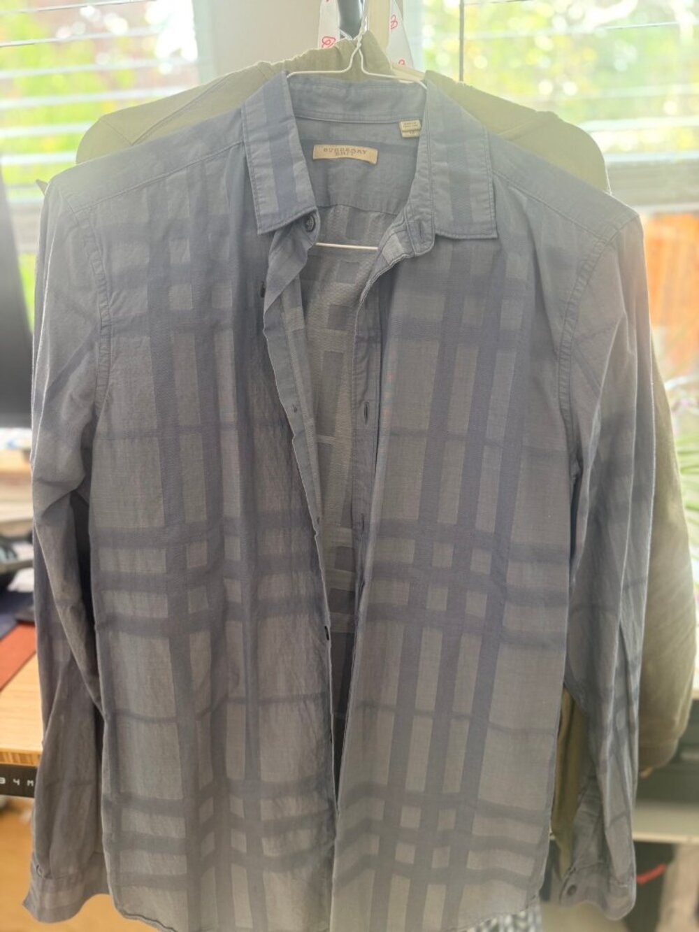 Burberry Brit Blue Check Button-Down Shirt